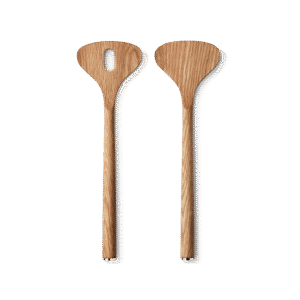 Alfredo Salad Servers, Oak Wood